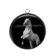 Pendentif Cabochon Argent - cheval
