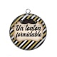 Pendentif Cabochon Argent - un tonton formidable