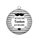 Pendentif Cabochon Argent - je suis un tonton qui déchire