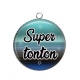 Pendentif Cabochon Argent - super tonton