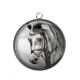 Pendentif Cabochon Argent - cheval