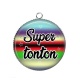 Pendentif Cabochon Argent - super tonton