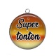 Pendentif Cabochon Argent - super tonton