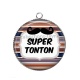 Pendentif Cabochon Argent - super tonton