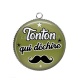 Pendentif Cabochon Argent - tonton qui déchire