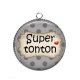 Pendentif Cabochon Argent - super tonton