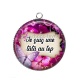 Pendentif Cabochon Argent - je suis une tata au top