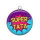 Pendentif Cabochon Argent - super tata