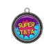 Pendentif Cabochon Argent - super tata