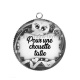 Pendentif Cabochon Argent - pour une chouette tatie