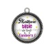 Pendentif Cabochon Argent - meilleure tatie de tout l'univers