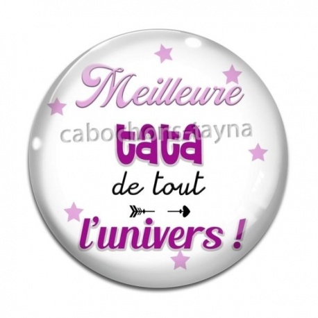 Cabochon Verre - meilleure tata de tout l'univers