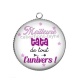 Pendentif Cabochon Argent - meilleure tata de tout l'univers