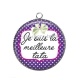 Pendentif Cabochon Argent - je suis la meilleure tata