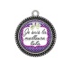 Pendentif Cabochon Argent - je suis la meilleure tata
