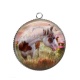 Pendentif Cabochon Argent - cheval
