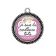 Pendentif Cabochon Argent - je suis la meilleure tata