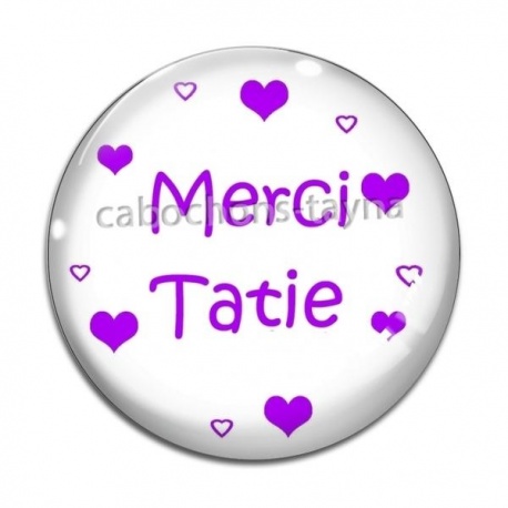Cabochon Verre - merci tatie