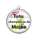 Pendentif Cabochon Argent - tata championne de mojito