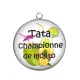 Pendentif Cabochon Argent - tata championne de mojito