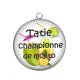 Pendentif Cabochon Argent - tatie championne de mojito