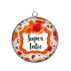 Pendentif Cabochon Argent - super tatie
