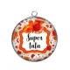Pendentif Cabochon Argent - super tata
