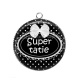 Pendentif Cabochon Argent - super tatie