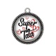 Pendentif Cabochon Argent - super tata