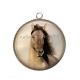 Pendentif Cabochon Argent - cheval