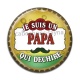 Cabochon Résine - je suis un papa qui déchire