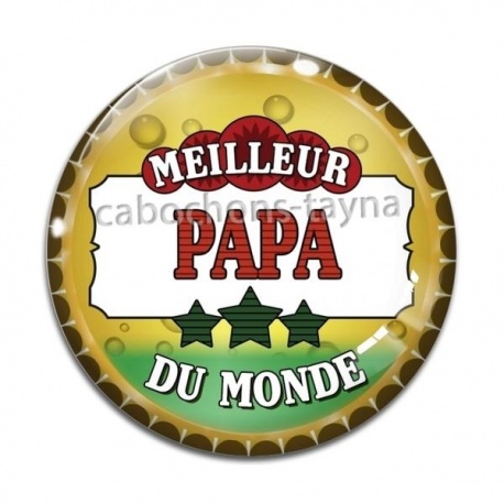 Cabochon Verre - meilleur papa