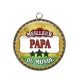 Pendentif Cabochon Argent - meilleur papa