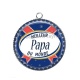 Pendentif Cabochon Argent - meilleur papa du monde