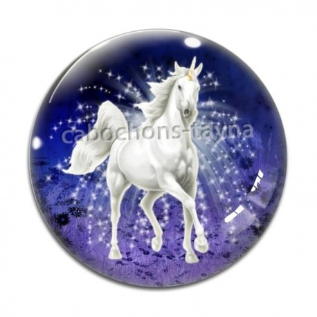 Cabochon Verre - licorne