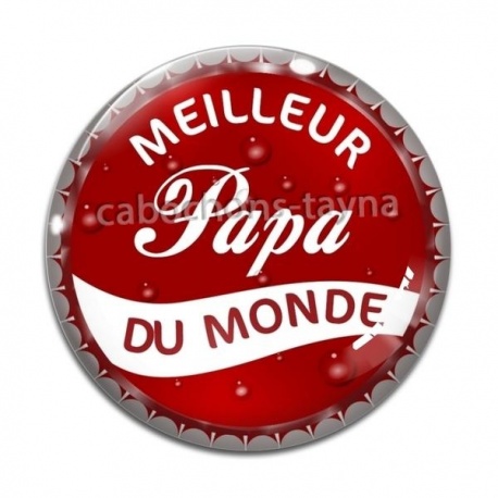 Cabochon Verre -  meilleur papa du monde