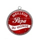 Pendentif Cabochon Argent -  meilleur papa du monde