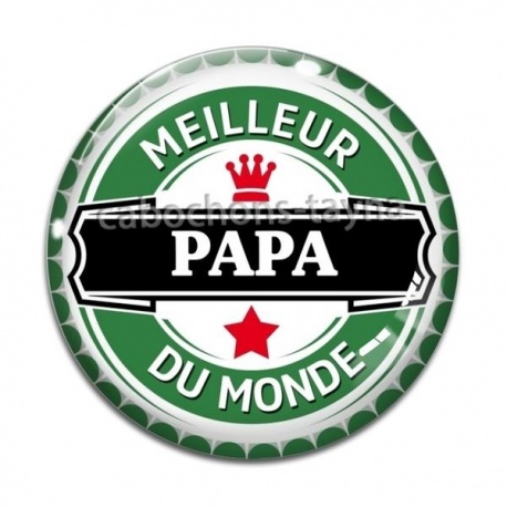 Cabochon Verre -  meilleur papa du monde