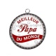 Pendentif Cabochon Argent - meilleur papa