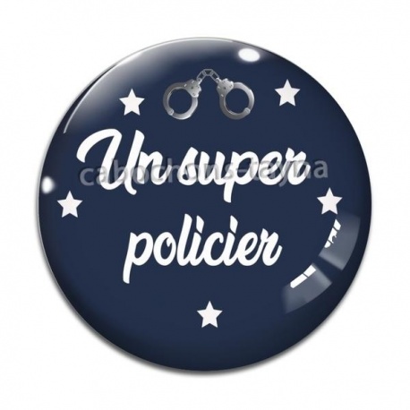 Cabochon Verre - un super policier