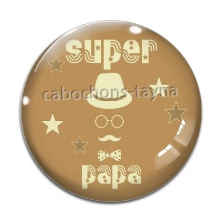 Cabochon Verre - super papa