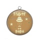 Pendentif Cabochon Argent - super papa