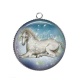 Pendentif Cabochon Argent - licorne