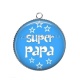 Pendentif Cabochon Argent - super papa