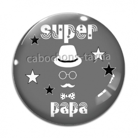 Cabochon Verre - super papa