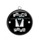 Pendentif Cabochon Argent - super papa