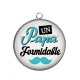 Pendentif Cabochon Argent - papa formidable
