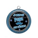 Pendentif Cabochon Argent - je suis un papa qui déchire