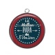 Pendentif Cabochon Argent - le meilleur papa