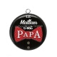 Pendentif Cabochon Argent - le meilleur papa